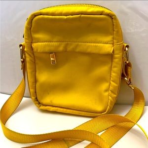 Forever 21 Yellow Nylon Crossbody Bag